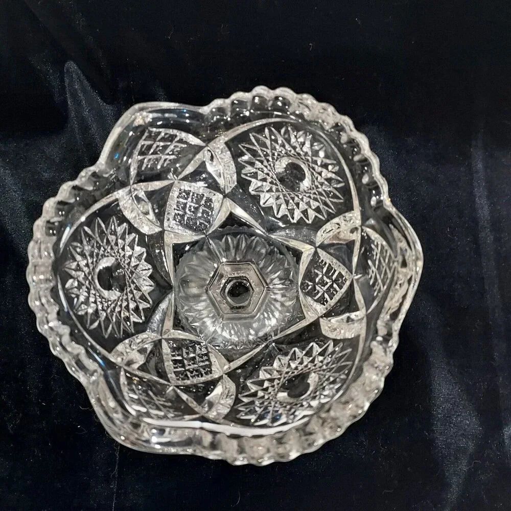 Early American Pressed Pattern Glass (EAPG)Pedestal/Compote Bowl 5" Tall Vintage - Picture 7 of 12